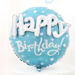 Sky Blue Happy Birthday